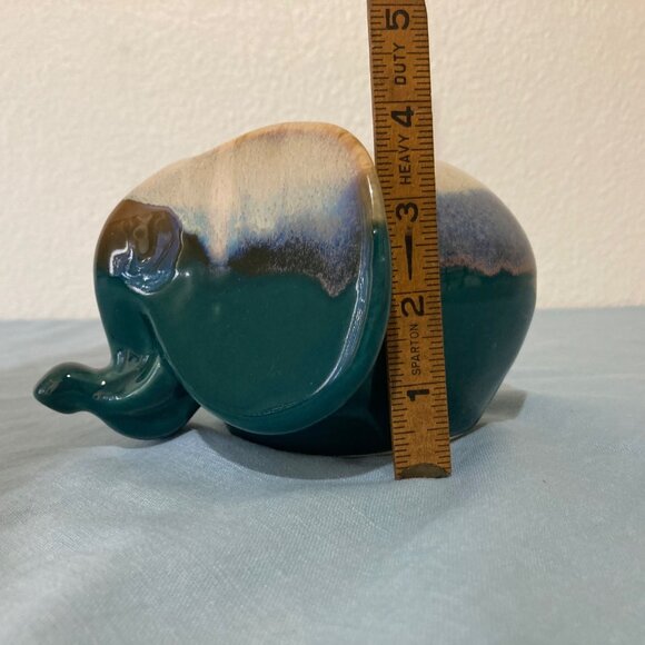 Signed RODOLFO PADILLA Elephant Drip Glaze Art Pottery Sculpture Mexico MCM - Picture 7 of 8